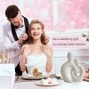 Goodsright Decor White Couple Statue Love Sculpture: Ceramic Couple Figurine Abstract Art Statue Modern Home Decor for Bedroom Shelf Table Mantel Couples Decor Wedding Table Decor