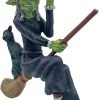 Goodsright Decor Ugly Scary Witch Flying On Broomstick with Black Cat Halloween Christmas Ornaments