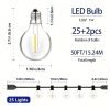Goodsright Decor Waterproof 50Ft LED G40 Globe String Lights ?C Dimmable, Energy-Efficient & Warm Ambiance for All Festive Occasions, 27+2 Shatterproof Bulbs, US Ready
