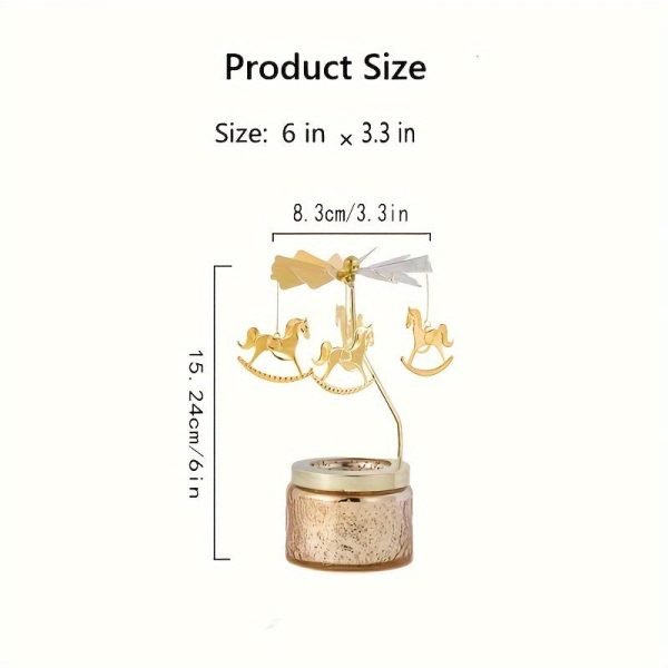 79b40900a3f19d2919269338dbf0fe1b-1 Goodsright Decor 1pc Dreamy Rotating Candlestick, Rotating Carousel, Relief Bottle Configuration, Aromatherapy Candle Combination, Romantic Atmosphere Decoration, Aromatherapy Accessories Decoration