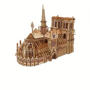 Goodsright Decor Puzle de Madera Notre Dame de Par??s 239pcs - Rompecabezas Educativo 3D, Kit de Artes Creativas - Regalo Ideal para Fiestas (28.7cm x 12cm x 22cm)