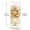 Goodsright Decor 30pcs Large 60MM Golden & White Painted Shatterproof Christmas Tree Ornaments - Traditional Festive Hanging Decorations for Wedding and Holiday - Durable Plastic Material, No Feathers, Easy to Hang