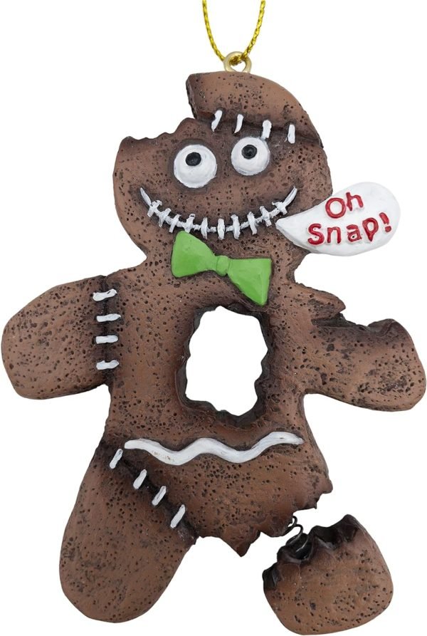 Goodsright Decor Gingerbread Man Zombie Monster Cookie Oh Snap! Broken Leg Ugly Halloween Christmas Tree Ornament
