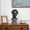 Goodsright Decor African Sculpture Resin Figurine, Handmade Home Decor, 12.2x6.3x4.3 inches, Black
