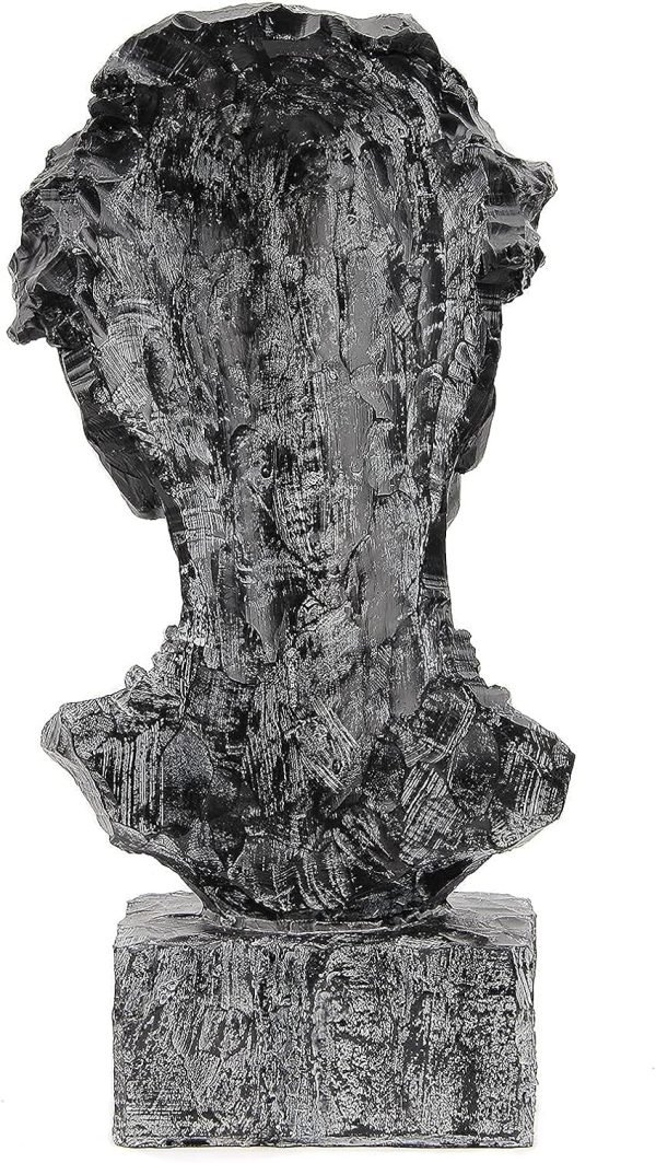 Goodsright Decor African Sculpture Resin Figurine, Handmade Home Decor, 12.2x6.3x4.3 inches, Black