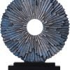 81doKmMkVtL._AC_SL1500 Goodsright Decor Black and Gold Home Decor Sculpture, Above Kitchen Cabinet Decor Aesthetic, Living Room Decor Round Statue Medallion, Center Pieces Decoration for Table - Ideal, Bedroom, Office Desktop Decor
