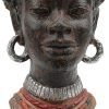 Goodsright Decor African Sculpture Resin Figurine, Handmade Home Decor, 12.2x6.3x4.3 inches, Black
