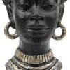 Goodsright Decor African Sculpture Resin Figurine, Handmade Home Decor, 12.2x6.3x4.3 inches, Black