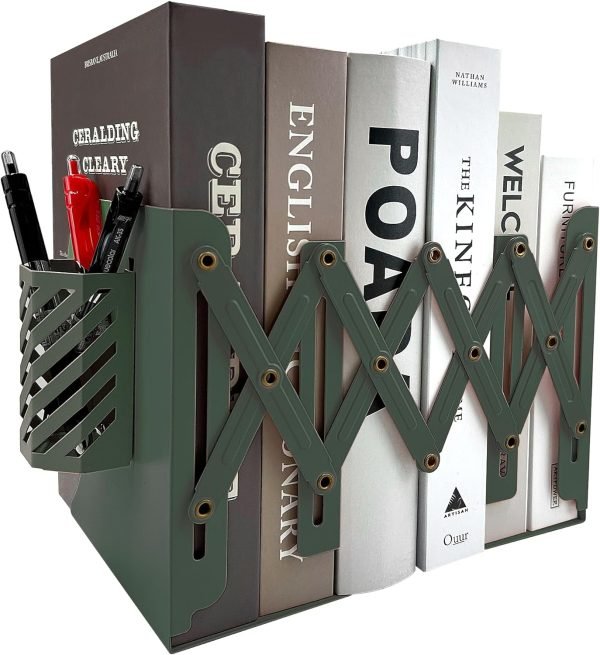 81mDQFHWC1L._AC_SL1500 Goodsright Decor Adjustable Bookends, 19 inches 2 Dividers Heavy Duty Metal Book Holders, Book Storage Rack, Desk Organizer Magazine File Holder for Office, School, Bookstore and Home, Black