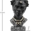 Goodsright Decor African Sculpture Resin Figurine, Handmade Home Decor, 12.2x6.3x4.3 inches, Black