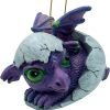81uynoPvsxL._AC_SL1500 Goodsright Decor Purple Baby Dragon Hatching from Egg Christmas Tree Ornament