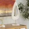 81vqqeOy_sL._AC_SL1500 Goodsright Decor 79 Polystone Abstract Decorative Sculpture Cut-Out Home Decor Statue with Marble Stand, Accent Figurine 7" x 3" x 20", White