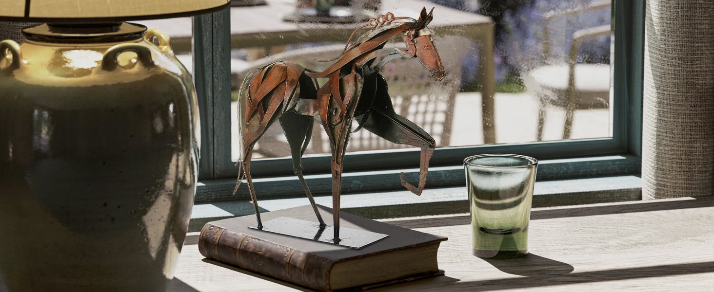 A Strong Metal Horse Statue Sculpture 10