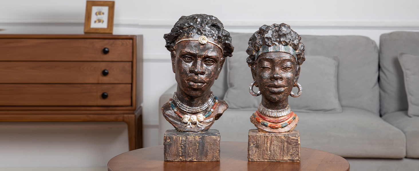 african head statue for home decor