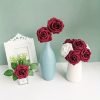 Goodsright Decor 25pcs Wine Red Artificial Rose Bouquet Set - DIY Wedding Decor & Romantic Occasion Accent - Perfect for Engagements, Bachelor Parties, Birthdays & Anniversaries