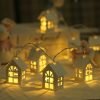 Goodsright Decor 1pc, 4.9ft 10 Lights, Small House String Lights, LED Christmas Decorative Lights, Cabin String Lights, Room And Bedroom Decor