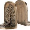 919lp8ErbxL._AC_SL1500 Goodsright Decor Tree of Life Bookends Set, Antique Brass Tree Book Ends, 2 Decorative Bookends for Shelves or Bookcase, Cast Iron Bookends, Stylish Brass Bookends, Non-Skid Anti-Slip Heavy Bookends, Home D??cor Gift