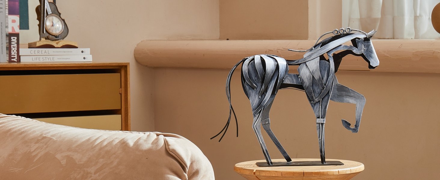 Grey - SunBlogs Art Horse Statue