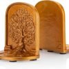 91lsiFURjhL._AC_SL1500 Goodsright Decor Tree of Life Bookends Set, Antique Brass Tree Book Ends, 2 Decorative Bookends for Shelves or Bookcase, Cast Iron Bookends, Stylish Brass Bookends, Non-Skid Anti-Slip Heavy Bookends, Home D??cor Gift