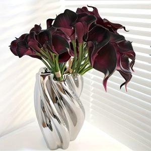 Goodsright Decor 12pcs Real Touch Artificial Calla Lily Flowers Bouquet - Lifelike Decor for Wedding Party, Living Room, Bedroom, Dining Table, Office - Perfect Mothers Day Gift or Any Occasion