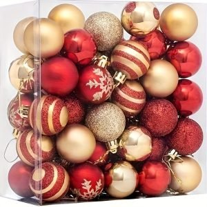 93f96f4d-ec19-418a-908a-d8571d74f303-1 Goodsright Decor 50-Piece 1.57inch Multicolor Christmas Ornaments - Electroplated & Painted Balls For Tree Decoration, Weddings, And Holiday Celebrations