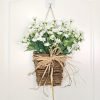 Goodsright Decor Lush Artificial Daisy Flower Basket Wreath - Realistic Decor for Doors, Year-Round Home Accent - Durable, Vibrant Colors, Perfect for Indoor/Outdoor Use