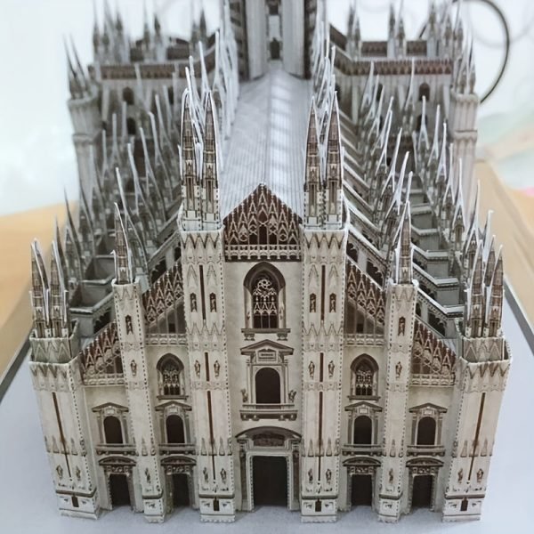 Goodsright Decor 10 Inch Exquisite Milan Cathedral Paper Model - Large Scale, Handcrafted, DIY 3D Stereoscopic Scene Assembly with Unique Art Style Decoration - Authentic Italian Design, World Famous Landmark Reproduction, Perfect for Homework or Educational Projects