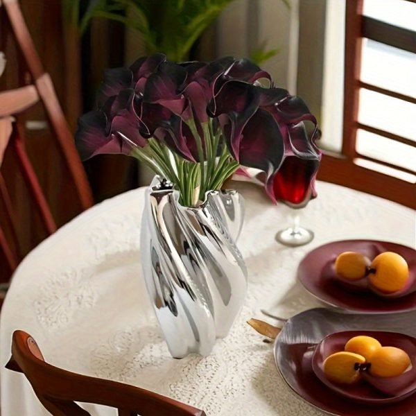 Goodsright Decor 12pcs Real Touch Artificial Calla Lily Flowers Bouquet - Lifelike Decor for Wedding Party, Living Room, Bedroom, Dining Table, Office - Perfect Mothers Day Gift or Any Occasion