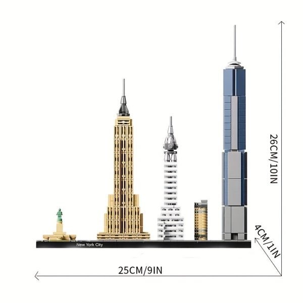 Goodsright Decor Creative Skyline Collectible Model Brick, New York City Trade Center Landmark Building Block Toys, Gifts, Home Decor