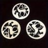 Goodsright Decor Set of 5 Wooden Christmas Reindeer Hanging Ornaments, Rustic Woodland Animal Cutouts for Xmas Tree Decoration and Home Decor