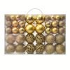 Goodsright Decor 100-Piece Golden Christmas Ornaments - Durable Shatterproof Hanging Baubles for Elegant Christmas Tree Decoration - Perfect for Xmas, Holiday, and Wedding Party Decor