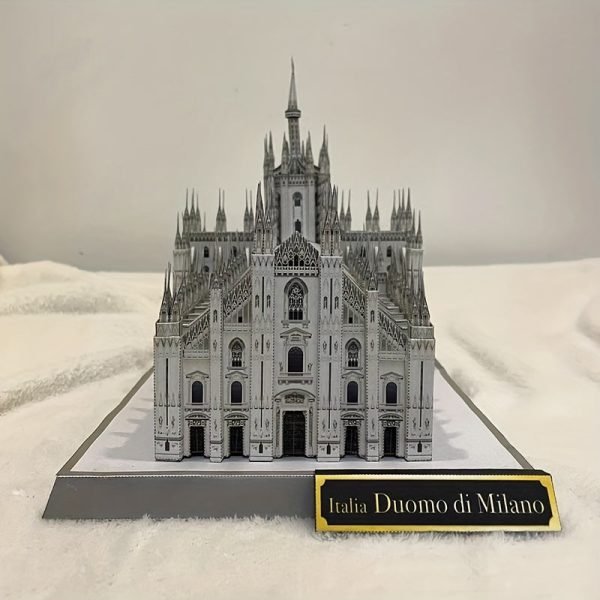 Goodsright Decor 10 Inch Exquisite Milan Cathedral Paper Model - Large Scale, Handcrafted, DIY 3D Stereoscopic Scene Assembly with Unique Art Style Decoration - Authentic Italian Design, World Famous Landmark Reproduction, Perfect for Homework or Educational Projects