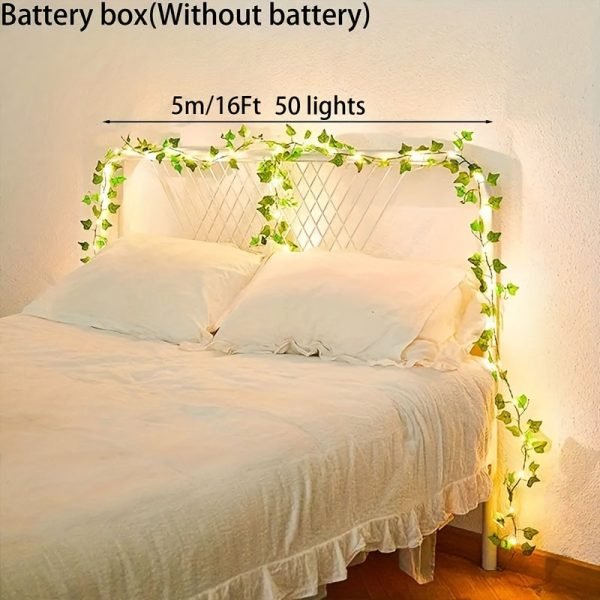 Goodsright Decor Magical 5m Leaf Fairy LED String Lights - Battery Operated for Easy Decor in Home, Garden, & Events, Ideal Gift
