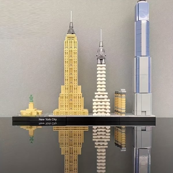 Goodsright Decor Creative Skyline Collectible Model Brick, New York City Trade Center Landmark Building Block Toys, Gifts, Home Decor
