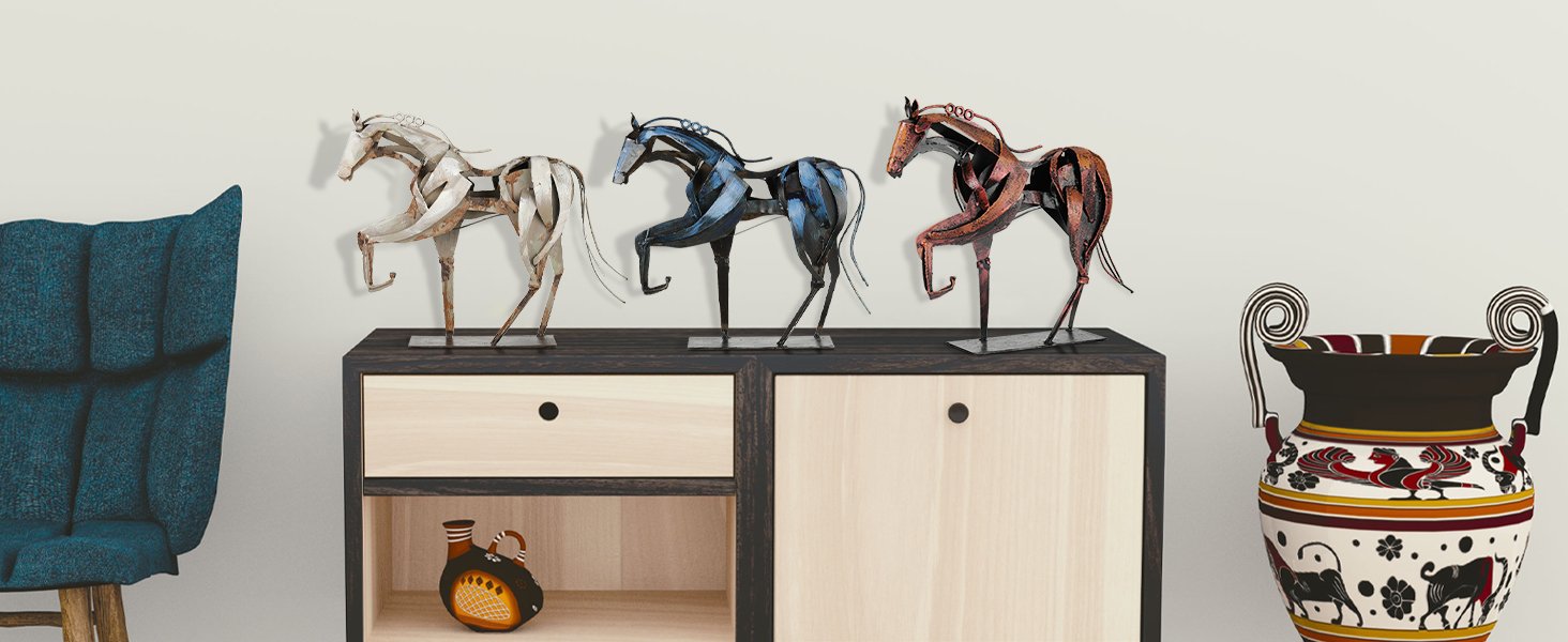Strong Metal Horse Statue Sculpture 77