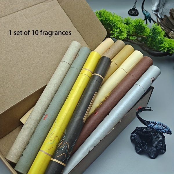 Goodsright Decor 10-Pack Variety Natural Incense Sticks Set, Wood Scented Incense for Home Office Yoga, Ideal Gift for Hanukkah, Thanksgiving, Valentine's Day, Ramadan, Mother's Day - No Feathers Included