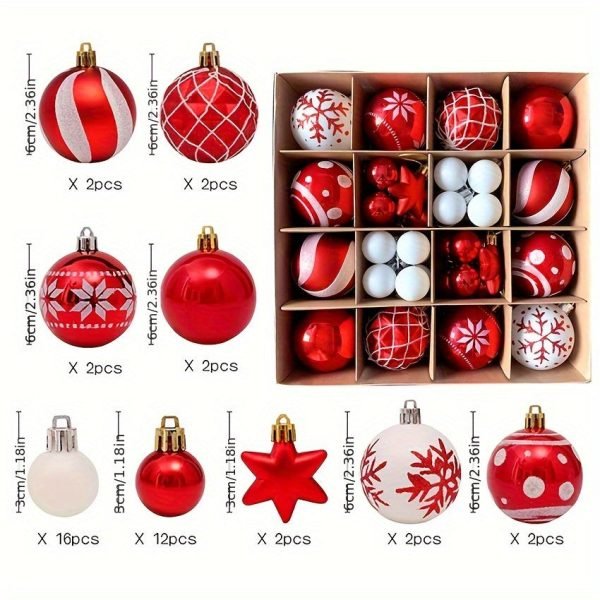 c38e1c76-66a1-11ee-97cb-0a580a690823 Goodsright Decor 42pcs Christmas Balls Gifts Christmas Tree Decorations, Christmas Tree Decoration Sets Red Platinum Pink Blue Christmas Balls Shatterproof Hanging Tree Decorations Large And Small Decorations, Christmas Tree Decorations Holiday Party