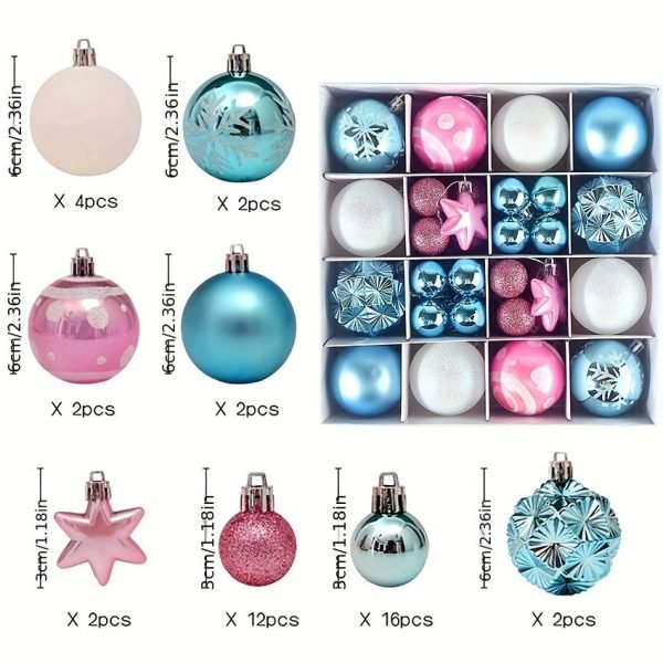 d02075f6-66a1-11ee-853f-0a580a690823 Goodsright Decor 42pcs Christmas Balls Gifts Christmas Tree Decorations, Christmas Tree Decoration Sets Red Platinum Pink Blue Christmas Balls Shatterproof Hanging Tree Decorations Large And Small Decorations, Christmas Tree Decorations Holiday Party