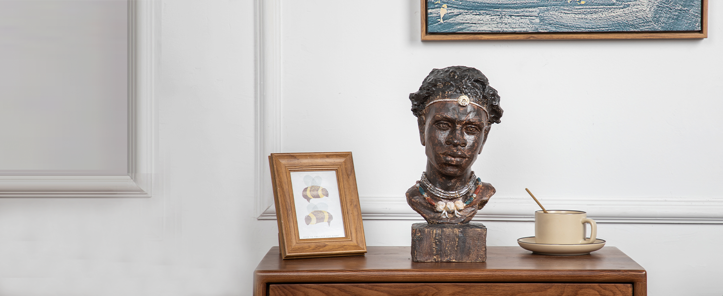 african head statue for home decor
