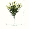 Goodsright Decor 2pc Artificial Flower Bouquets for Home & Wedding Decor, Plastic Indoor Plant Floral Arrangements, Non-Electric Christmas and Easter Decorative Props Without Feathers
