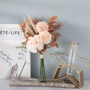 Goodsright Decor 1pc Luxurious Artificial Champagne Blossoms - Lifelike Wedding Bouquet & Table Centerpiece - Durable Plastic Floral Decor for Home, Kitchen, Garden, Parties - Add a Festive Touch to Winter, Xmas, Christmas Celebrations