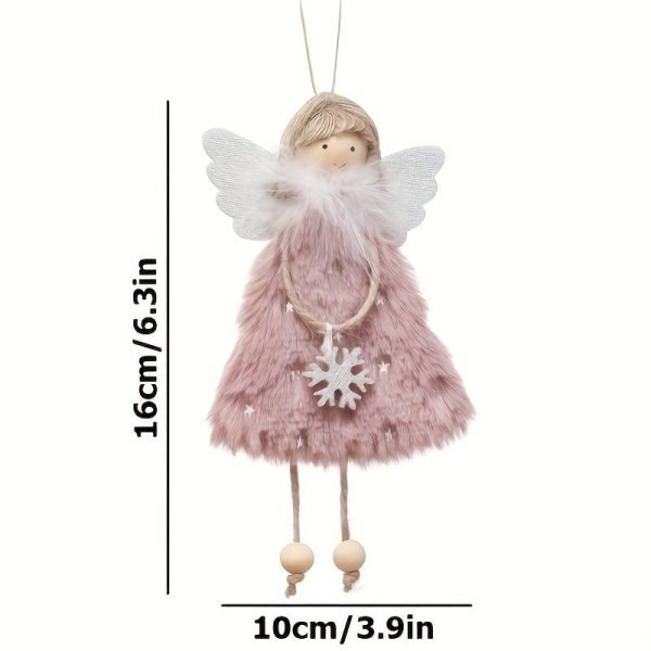 Goodsright Decor 3pcs Delightful Angel Girl Pendant Decor Set - Festive Charm Dolls for Christmas Tree, Home, Office & Party - Uniquely Crafted, Dazzling Scene Accent