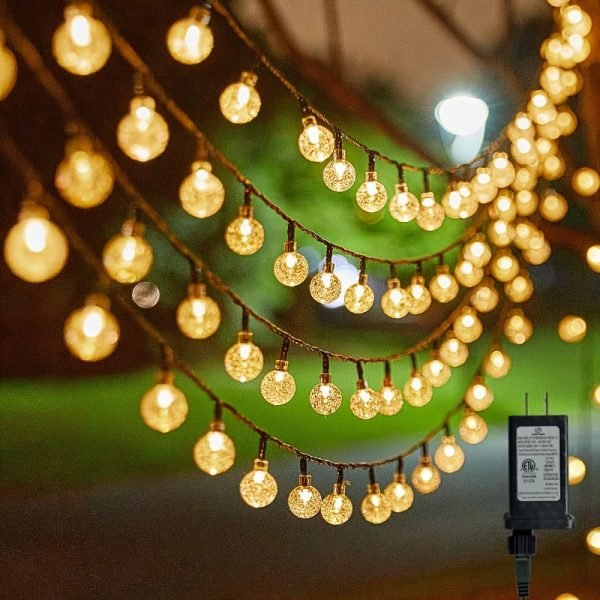 Goodsright Decor 100-Bulb Multi-Color LED String Lights 64ft - Waterproof, Dimmable Globe with Timer, 8 Modes - Perfect for All-Year Festivities