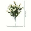 Goodsright Decor 2pc Artificial Flower Bouquets for Home & Wedding Decor, Plastic Indoor Plant Floral Arrangements, Non-Electric Christmas and Easter Decorative Props Without Feathers