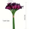 Goodsright Decor 12pcs Real Touch Artificial Calla Lily Flowers Bouquet - Lifelike Decor for Wedding Party, Living Room, Bedroom, Dining Table, Office - Perfect Mothers Day Gift or Any Occasion