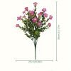Goodsright Decor 2pc Artificial Flower Bouquets for Home & Wedding Decor, Plastic Indoor Plant Floral Arrangements, Non-Electric Christmas and Easter Decorative Props Without Feathers