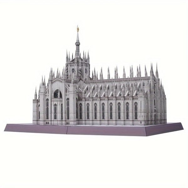 Goodsright Decor 10 Inch Exquisite Milan Cathedral Paper Model - Large Scale, Handcrafted, DIY 3D Stereoscopic Scene Assembly with Unique Art Style Decoration - Authentic Italian Design, World Famous Landmark Reproduction, Perfect for Homework or Educational Projects