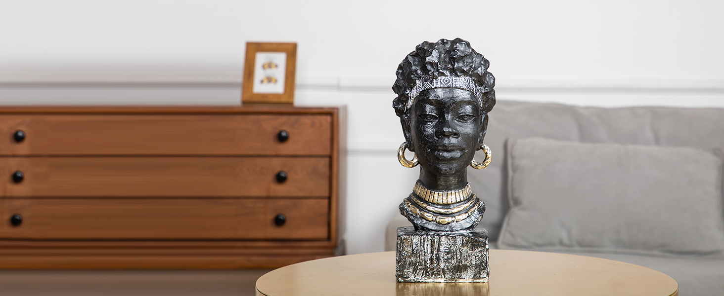 african head statue for home decor