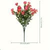 Goodsright Decor 2pc Artificial Flower Bouquets for Home & Wedding Decor, Plastic Indoor Plant Floral Arrangements, Non-Electric Christmas and Easter Decorative Props Without Feathers
