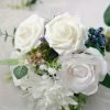 Goodsright Decor 50pcs Ultra-Realistic White Artificial Roses with Stem - Elegant Decor for Home, Parties, & Weddings - Perfect for DIY Bouquets, Centrepieces, & Romantic Arrangements